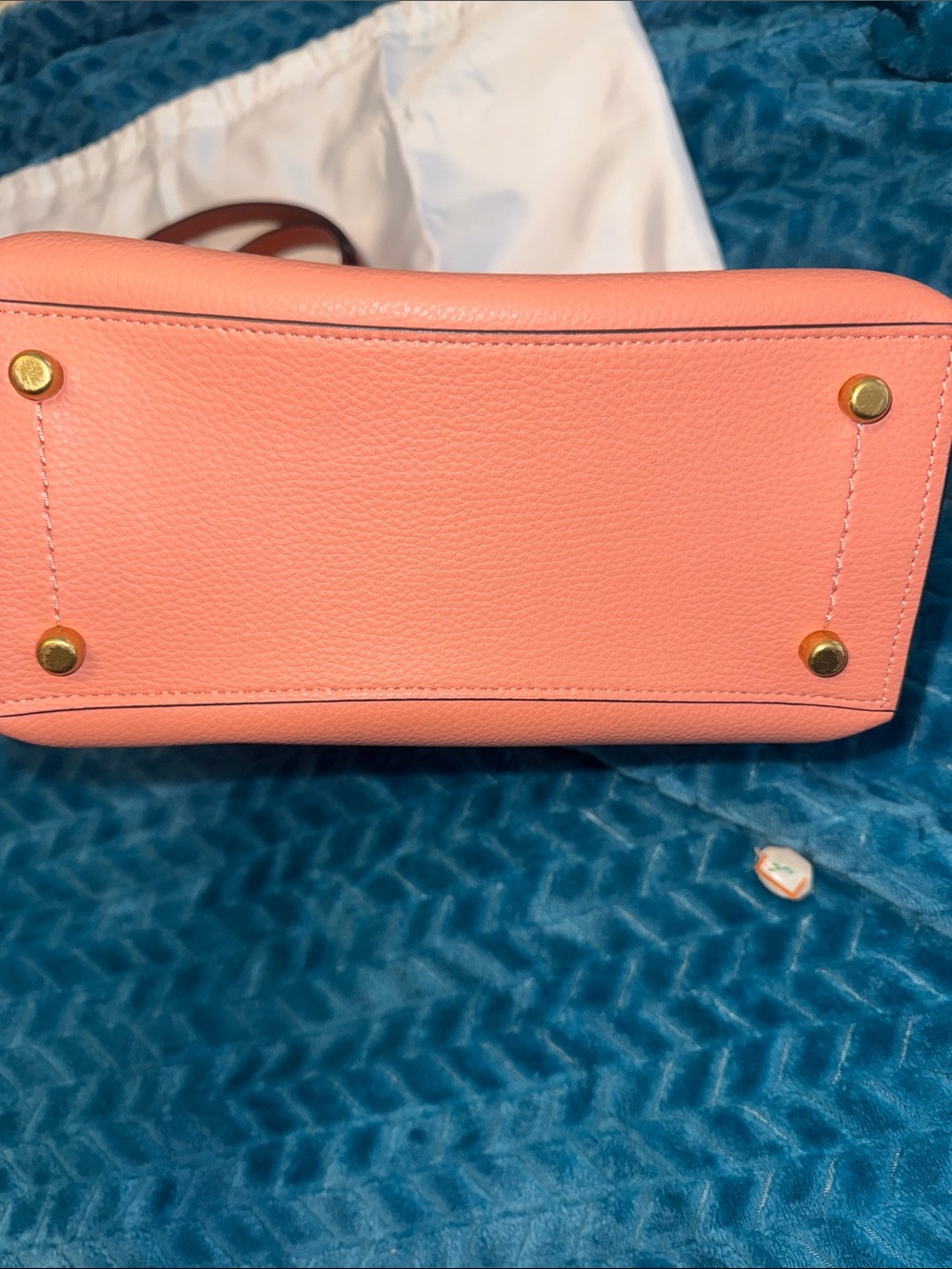Coach Willow Tote 24 - Light Coral Multi Colorblock Leather - Picture 5 of 11